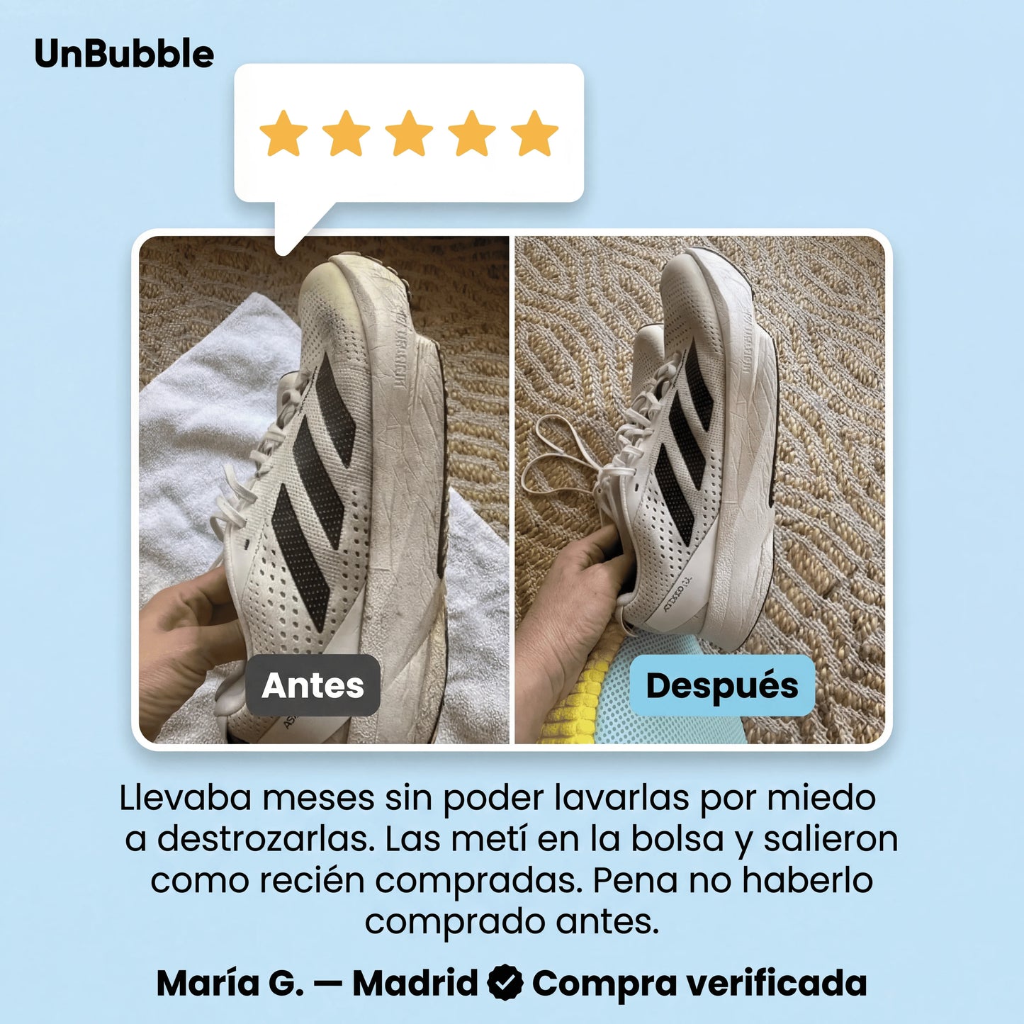 Unbubble® Bolsa de Lavado para Zapatillas