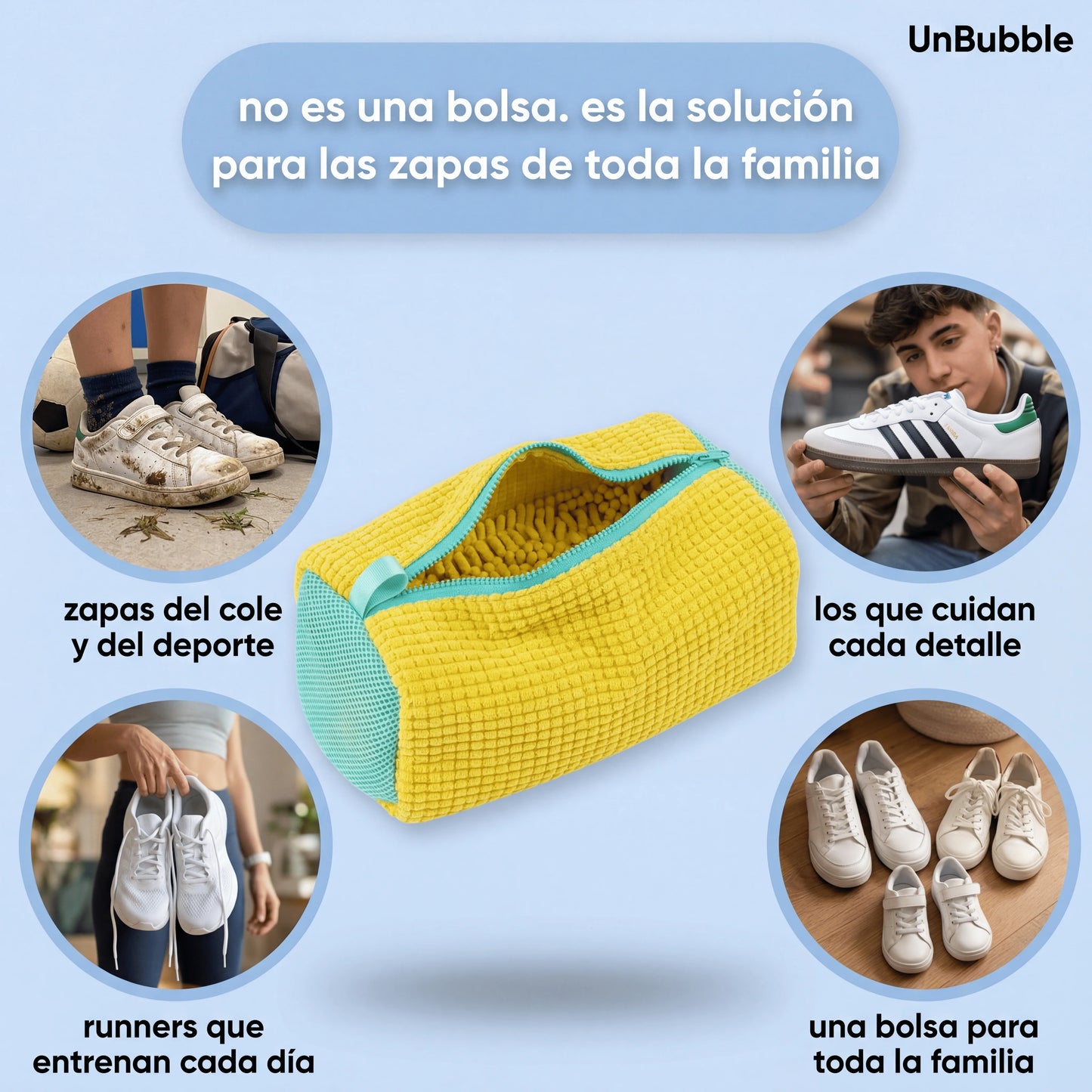 Unbubble® Bolsa de Lavado para Zapatillas